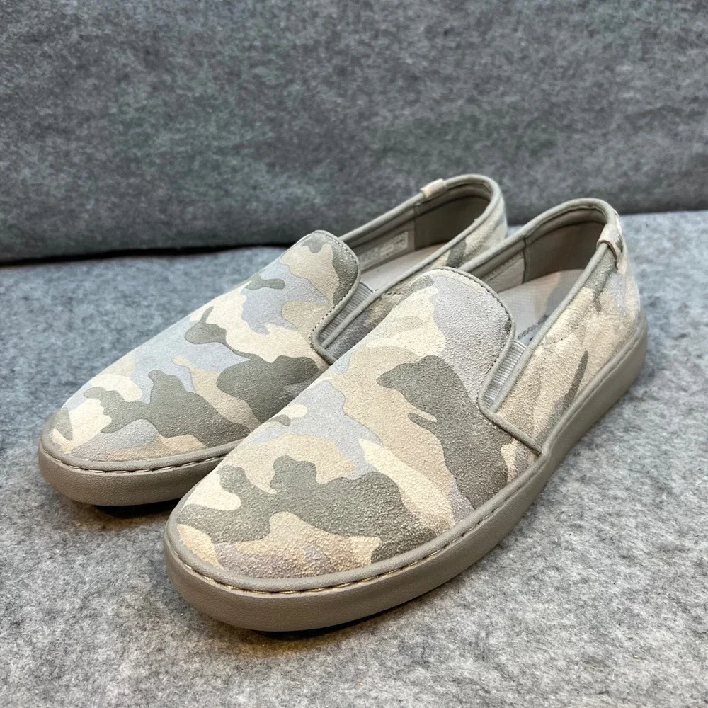 Vionic Slip On Suede Sneakers Camo‎ Print Casual Comfort Shoes Women's Size 9